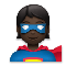 Superhero- Dark Skin Tone emoji on LG
